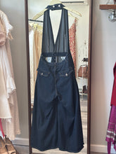 Load image into Gallery viewer, Dark Wash Halter Denim Jumpsuit
