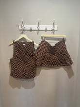 Load image into Gallery viewer, Kimchi Blue Tan Pattern Skirt Set
