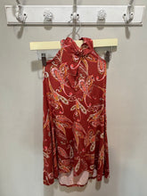 Load image into Gallery viewer, Vintage Rust Floral Halter Top
