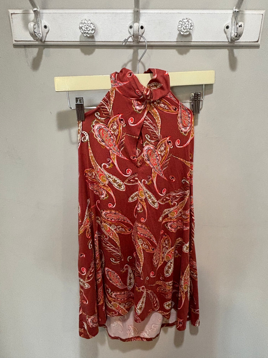 Vintage Rust Floral Halter Top