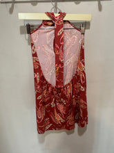 Load image into Gallery viewer, Vintage Rust Floral Halter Top
