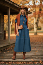 Load image into Gallery viewer, Avec Les Filles Medium Wash Denim Maxi Dress
