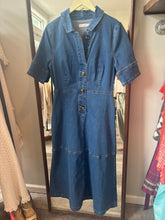 Load image into Gallery viewer, Avec Les Filles Medium Wash Denim Maxi Dress
