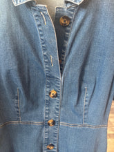 Load image into Gallery viewer, Avec Les Filles Medium Wash Denim Maxi Dress
