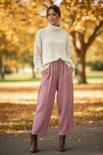 Load image into Gallery viewer, Mauve Stripes Barrel Pants
