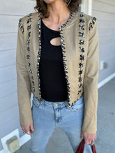 Load image into Gallery viewer, Michael Kors Tan Pattern Laceup Jacket

