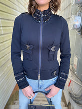 Load image into Gallery viewer, Byron Lars Navy Embellished Jacket
