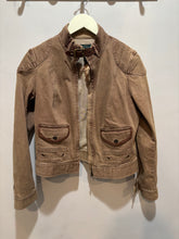 Load image into Gallery viewer, Vintage Lauren Jeans Ralph Lauren Tan Moto Jacket
