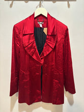 Load image into Gallery viewer, Vintage Cache Red Satiny Trench Coat
