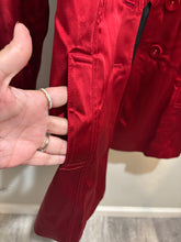 Load image into Gallery viewer, Vintage Cache Red Satiny Trench Coat
