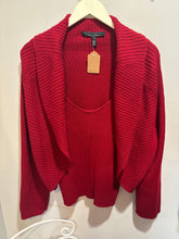 Load image into Gallery viewer, White House Black Market Red Cardigan Set
