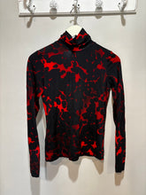 Load image into Gallery viewer, Dries Van Notten Black Red Mesh Top
