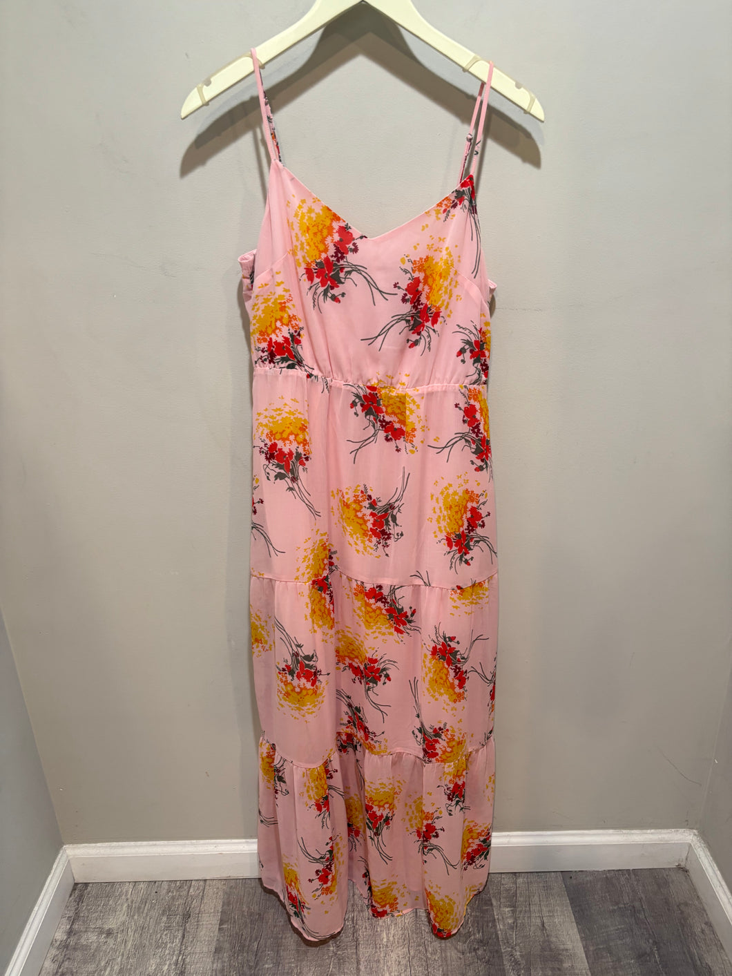 J Crew Mercantile Pink Floral Maxi Dress