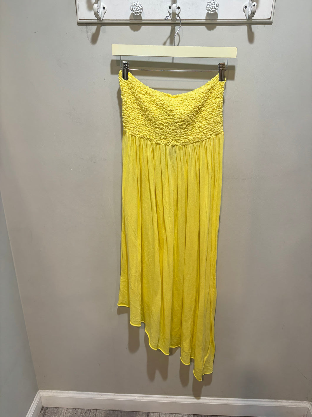 Out From Under Yellow Asymmetrical Maxi Skirt
