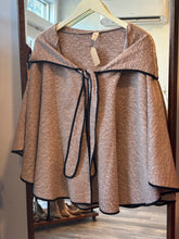 Load image into Gallery viewer, Mocha Hoodie Knit Hoodie Cape

