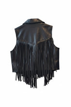 Load image into Gallery viewer, Lelis X Free People Black Faux Leather Vest
