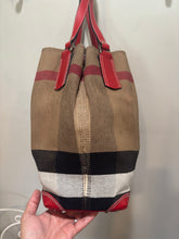 Load image into Gallery viewer, Burberry Canvas Tan Check Large Tote
