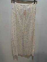 Load image into Gallery viewer, Free People White Sequins Maxi Pencil Skirt
