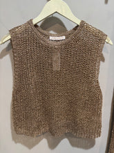 Load image into Gallery viewer, Pookie &amp; Sebastian Gold Crochet 2 Piece Skirt Set
