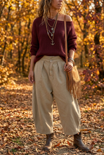 Load image into Gallery viewer, Free People Khaki Wideleg Palazzo Pants
