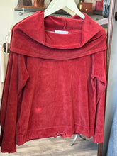 Load image into Gallery viewer, Pietrogrande Velvet Burnt Orange Cowlneck Top
