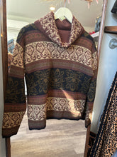 Load image into Gallery viewer, Vintage Brown Pattern Cowlneck Sweater
