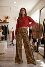 Load image into Gallery viewer, Leopard Tan Jogger Track Panta
