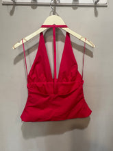 Load image into Gallery viewer, Zara Pink Rosettes Halter Top
