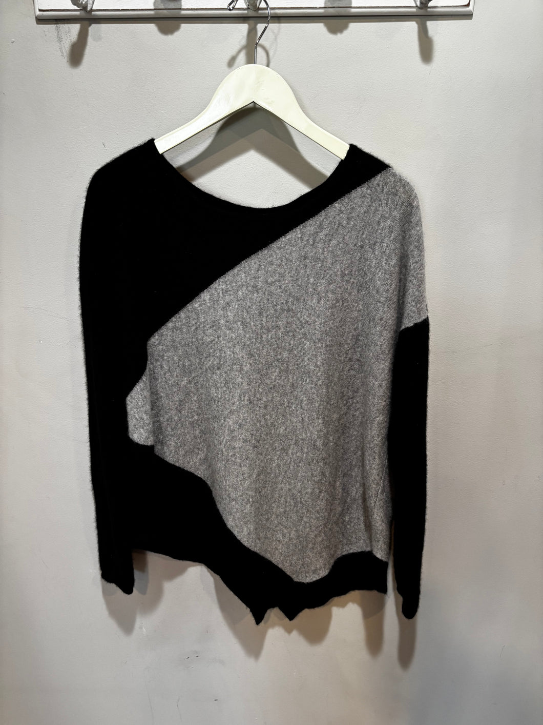 Premise Black Grey Cashmere Sweater