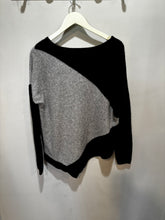 Load image into Gallery viewer, Premise Black Grey Cashmere Sweater
