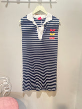 Load image into Gallery viewer, Zara Black White Striped Graphic Back Dress
