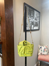 Load image into Gallery viewer, Staud Lime Green Chain Detail Bag
