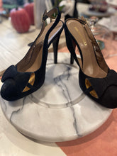 Load image into Gallery viewer, Bruno Magli Black Suede Slingback Shoes
