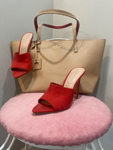 Load image into Gallery viewer, Aldo Red Suede Mule Slide Shoes
